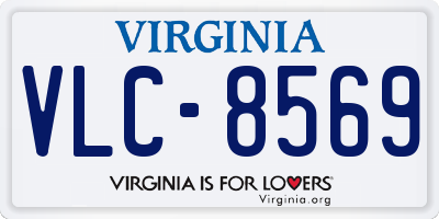 VA license plate VLC8569
