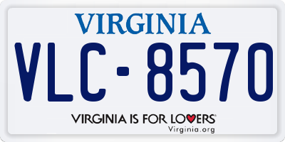 VA license plate VLC8570