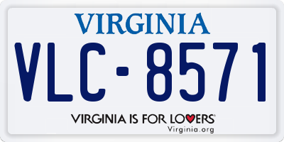 VA license plate VLC8571