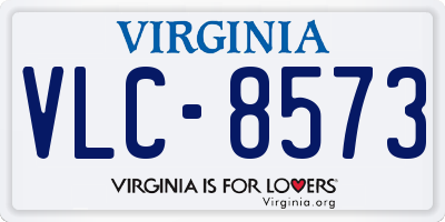 VA license plate VLC8573