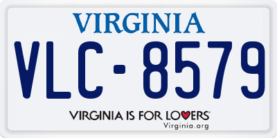 VA license plate VLC8579