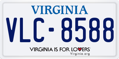 VA license plate VLC8588