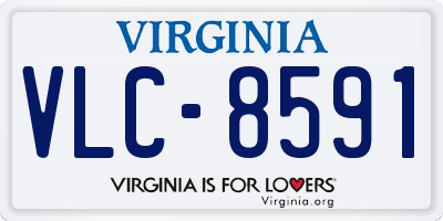 VA license plate VLC8591