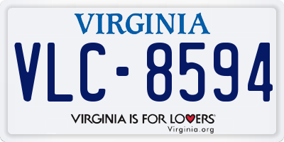VA license plate VLC8594