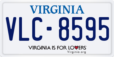VA license plate VLC8595