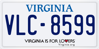 VA license plate VLC8599