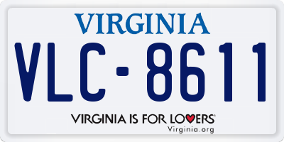VA license plate VLC8611