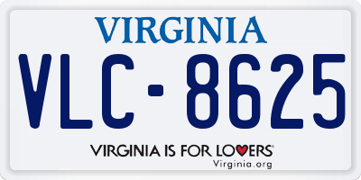 VA license plate VLC8625