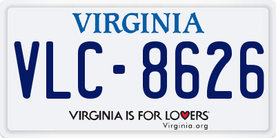 VA license plate VLC8626