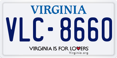 VA license plate VLC8660