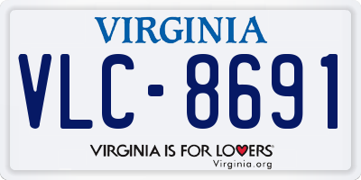 VA license plate VLC8691