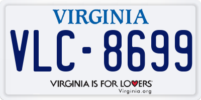 VA license plate VLC8699