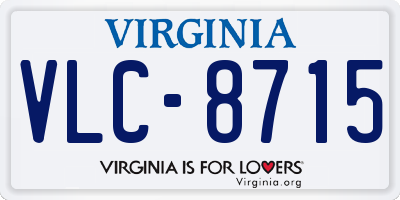 VA license plate VLC8715