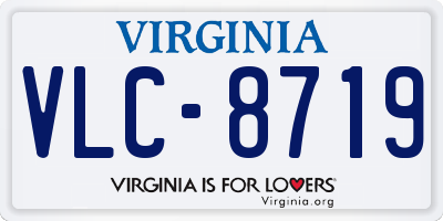 VA license plate VLC8719