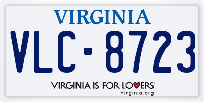 VA license plate VLC8723