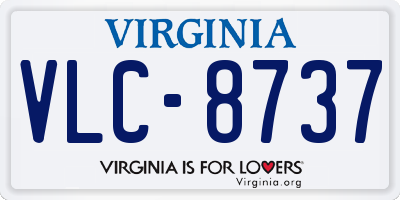 VA license plate VLC8737