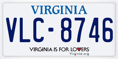 VA license plate VLC8746