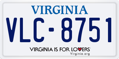 VA license plate VLC8751