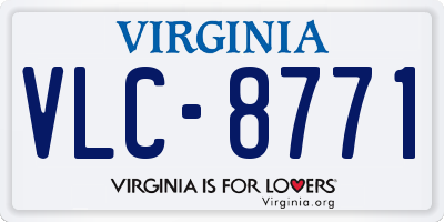 VA license plate VLC8771