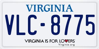 VA license plate VLC8775