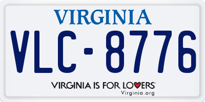 VA license plate VLC8776