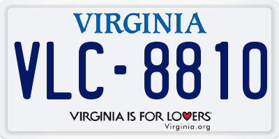 VA license plate VLC8810