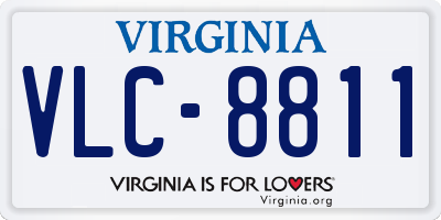 VA license plate VLC8811