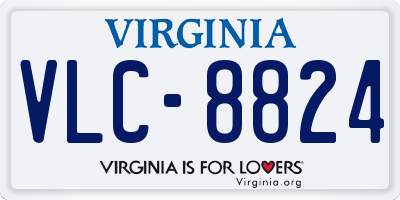 VA license plate VLC8824