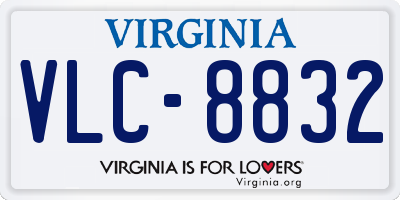 VA license plate VLC8832