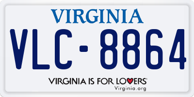 VA license plate VLC8864