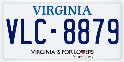 VA license plate VLC8879