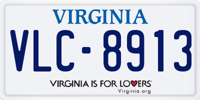 VA license plate VLC8913