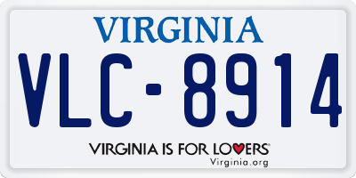 VA license plate VLC8914