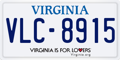 VA license plate VLC8915