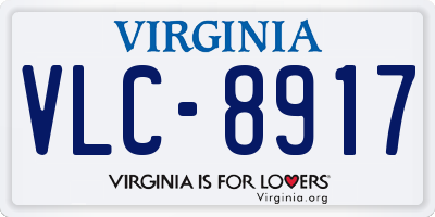 VA license plate VLC8917