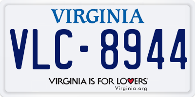 VA license plate VLC8944