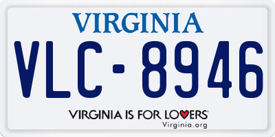 VA license plate VLC8946