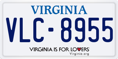 VA license plate VLC8955