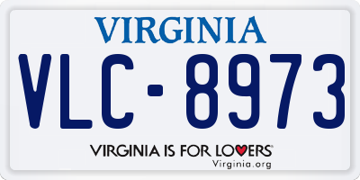 VA license plate VLC8973