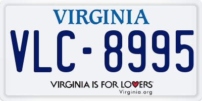 VA license plate VLC8995
