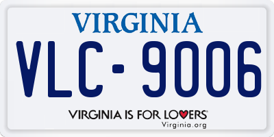 VA license plate VLC9006