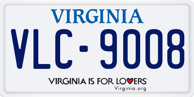 VA license plate VLC9008