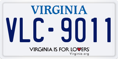 VA license plate VLC9011