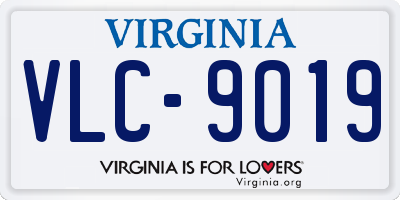 VA license plate VLC9019