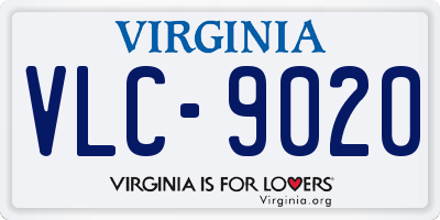 VA license plate VLC9020