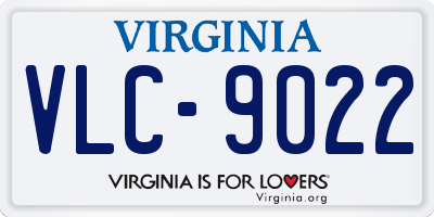 VA license plate VLC9022