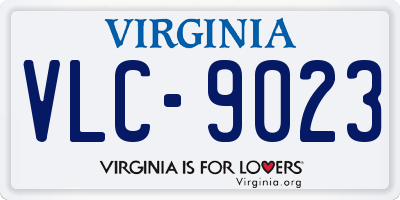 VA license plate VLC9023