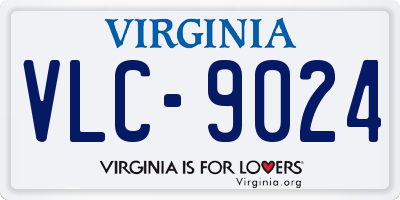 VA license plate VLC9024