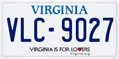 VA license plate VLC9027