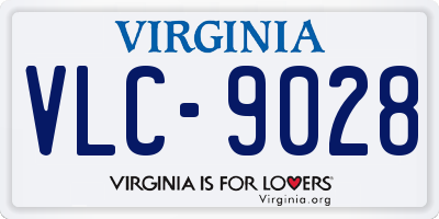 VA license plate VLC9028